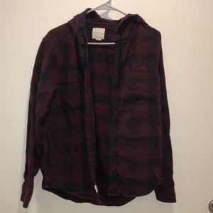 American Eagle - Hooded Flannel